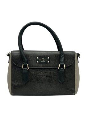 Kate Spade Brown Color-Block Pebbled Leather Convertible Satchel